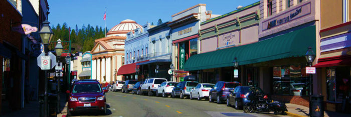 Street of businesses