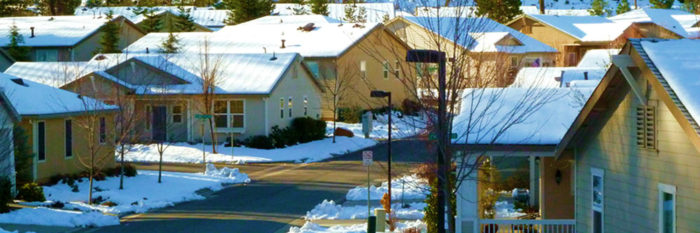 Street of residential properties