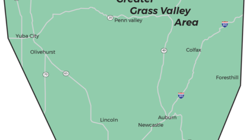 Greater Grass Valley Area map