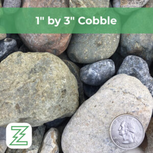 1" by 3" Cobble
