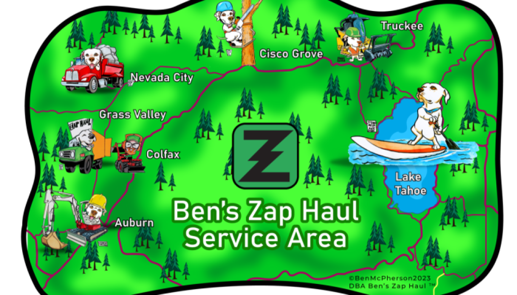 Zap Haul Service Map in California