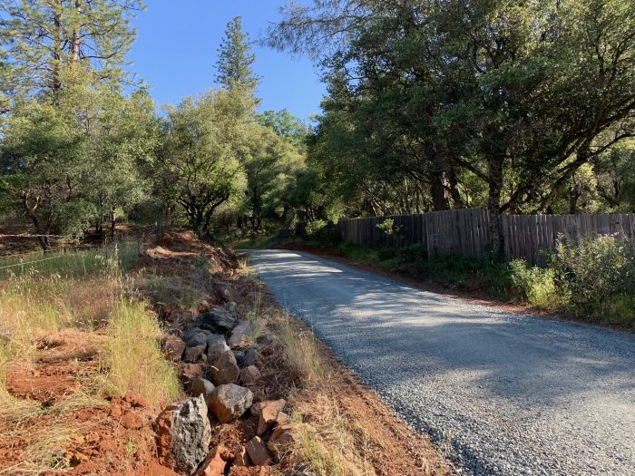 completed gravel driveway repair in Grass Valley