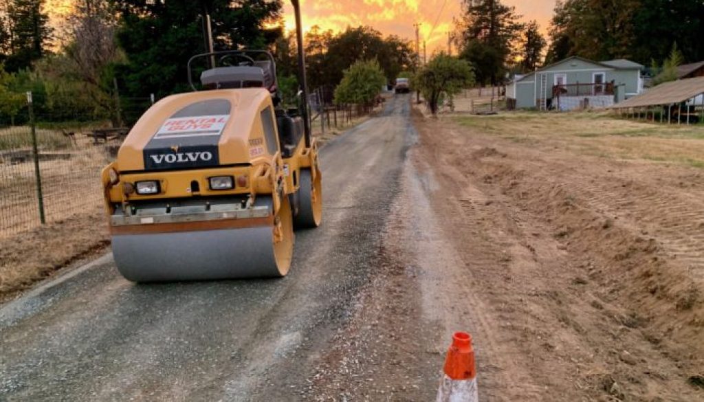 Grading and Draining Street